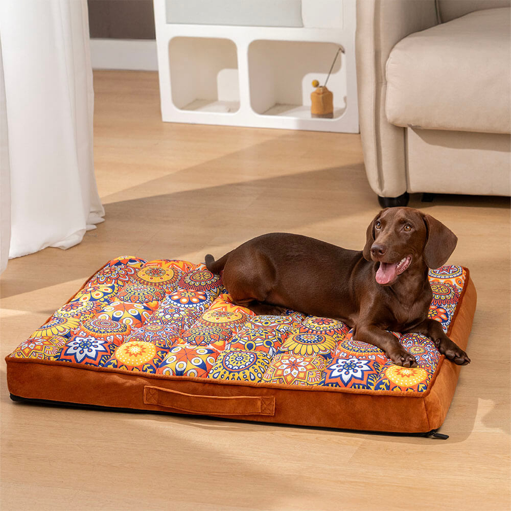 Marokkanisches, voll stützendes, verdicktes, bequemes, orthopädisches Hundebett mit Kissen
