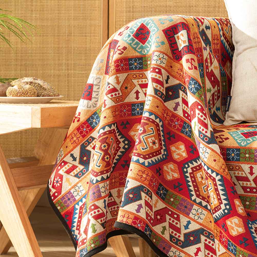 Copertina di divano coperta per lancio multifunzionale jacquard marocchino