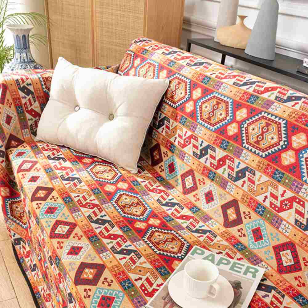 Copertina di divano coperta per lancio multifunzionale jacquard marocchino