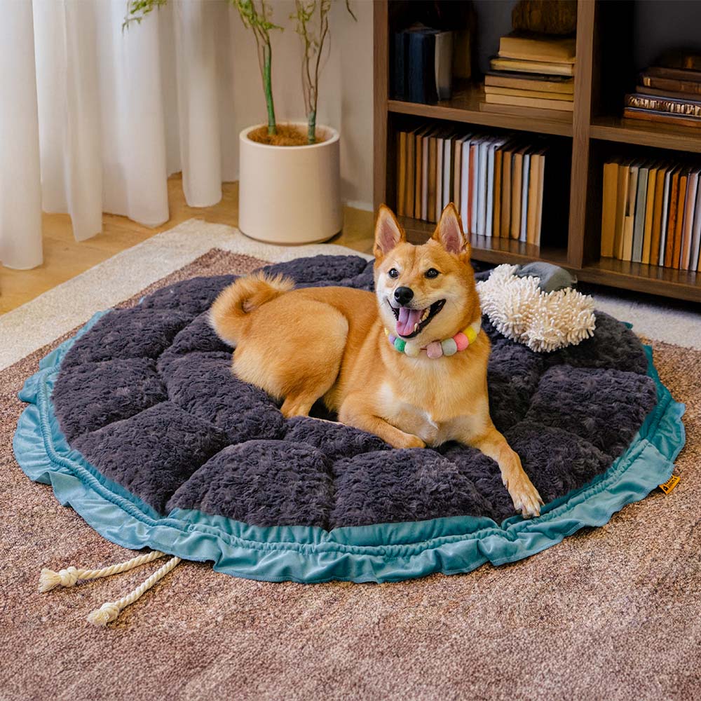Letto per cani calmante regolabile ispirato alla natura - nido di peluche