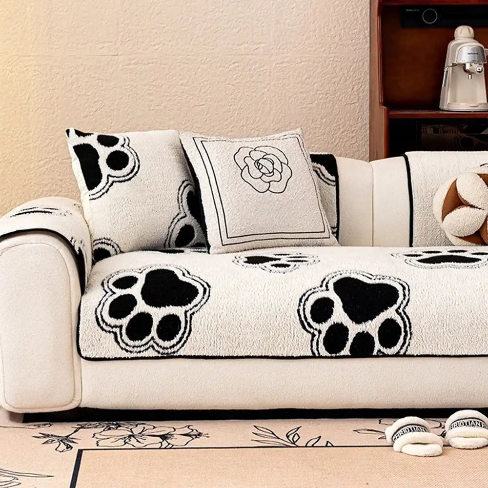 Chenille Art Corrugated Breatable No-Slip Couch Cover Coach