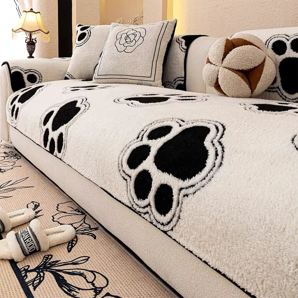 Chenille Art Corrugated Breatable No-Slip Couch Cover Coach