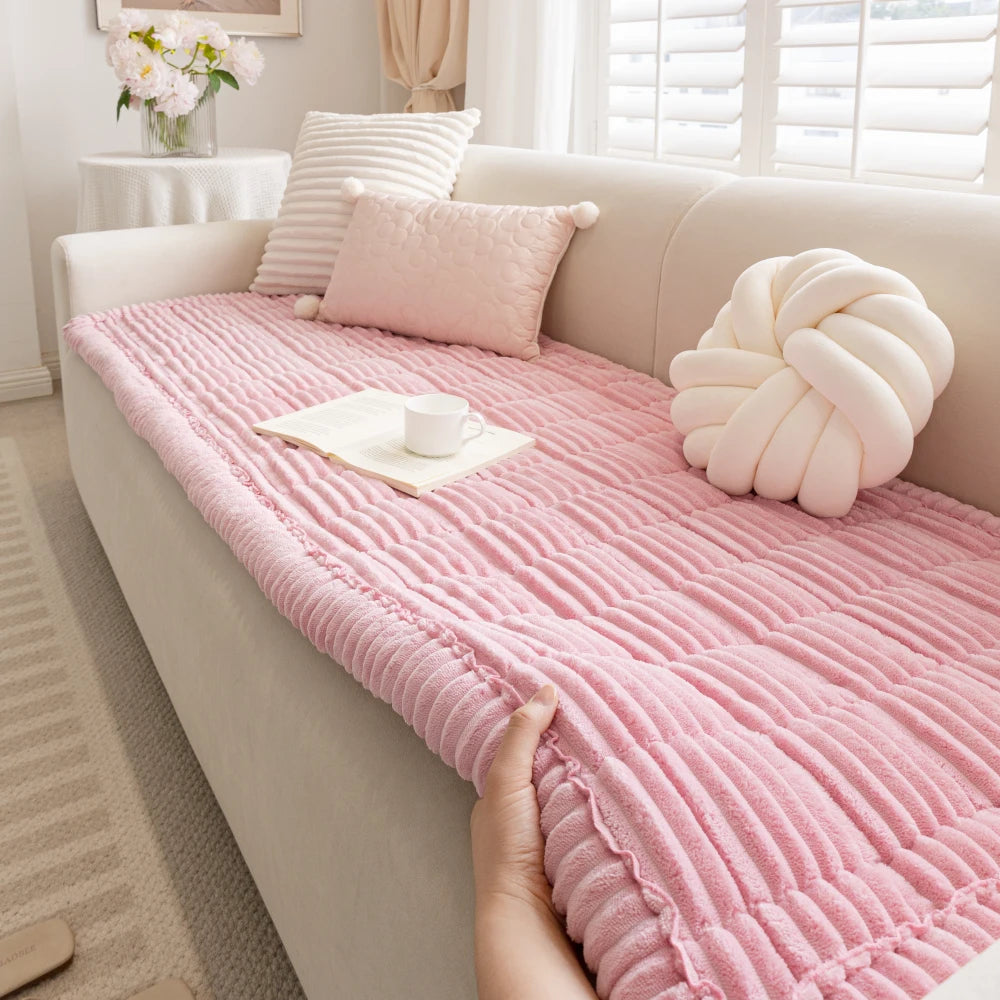 Pago di divano non slip di flanella morbida pigra