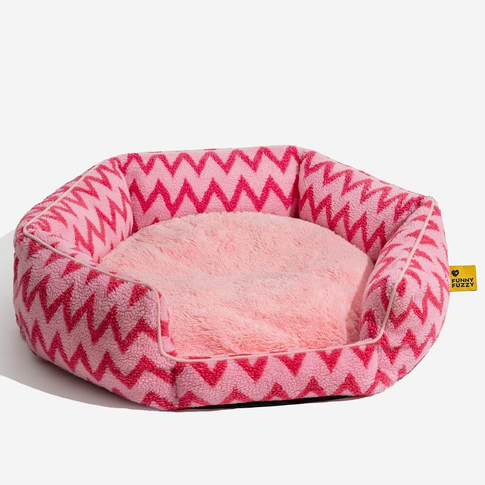 Pelugaletta per gatto Chevron Cat Bed-The Caloroso abbraccio