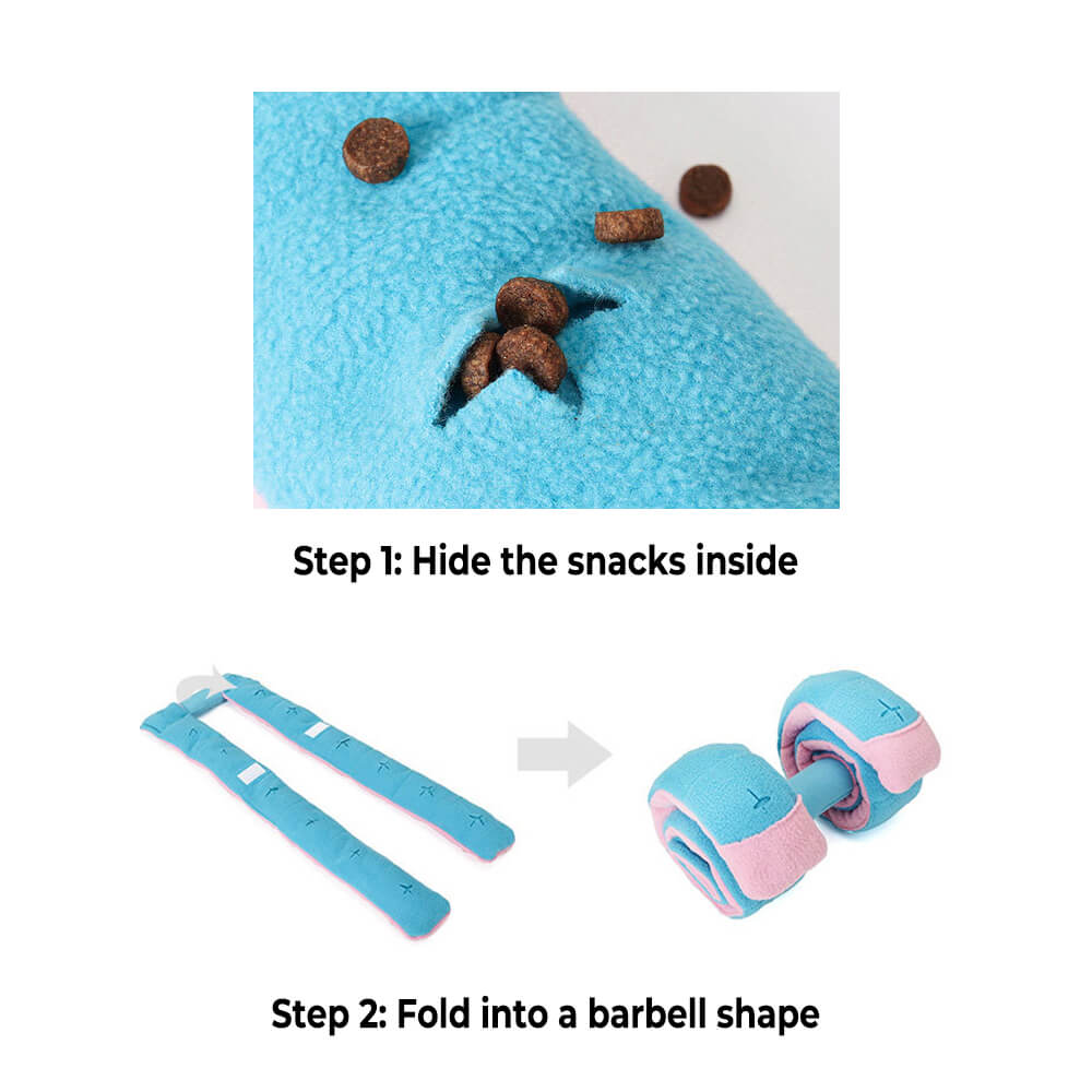 Puzzle Food Dispenser Interactive Dumbbell Treat juguete