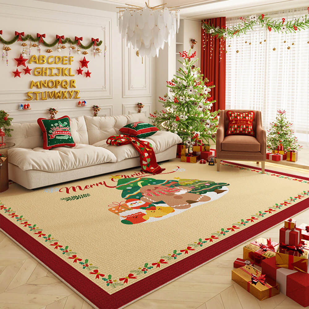 Buon Natale Multiposiso non slip decorativo area di grande area tappeto