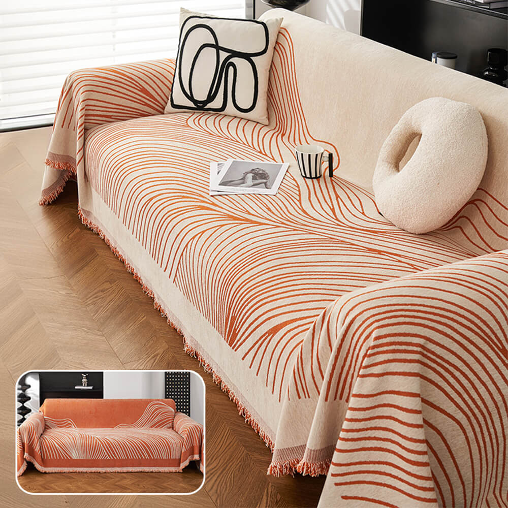 Minimalistischer, wendbarer, kratzfester und rutschfester Chenille-Couchbezug
