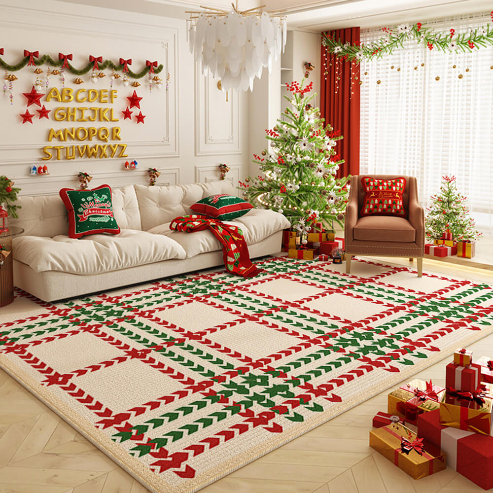 Buon Natale Multiposiso non slip decorativo area di grande area tappeto