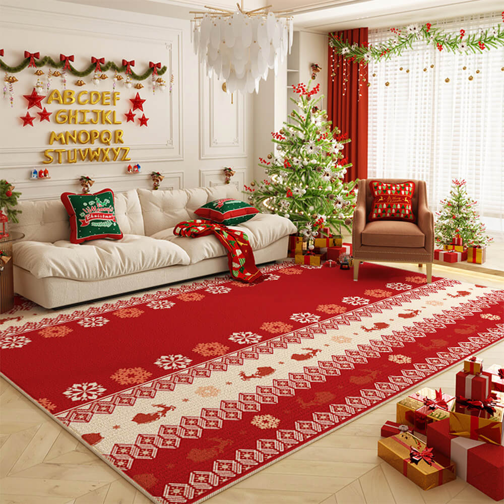 Buon Natale Multiposiso non slip decorativo area di grande area tappeto
