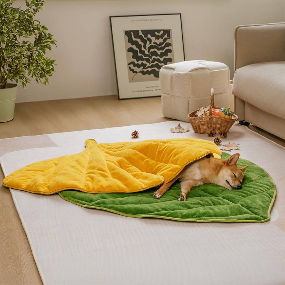 Peluche tappetino per cani lavabili a forma di foglia-foglia-il collettore di foglie