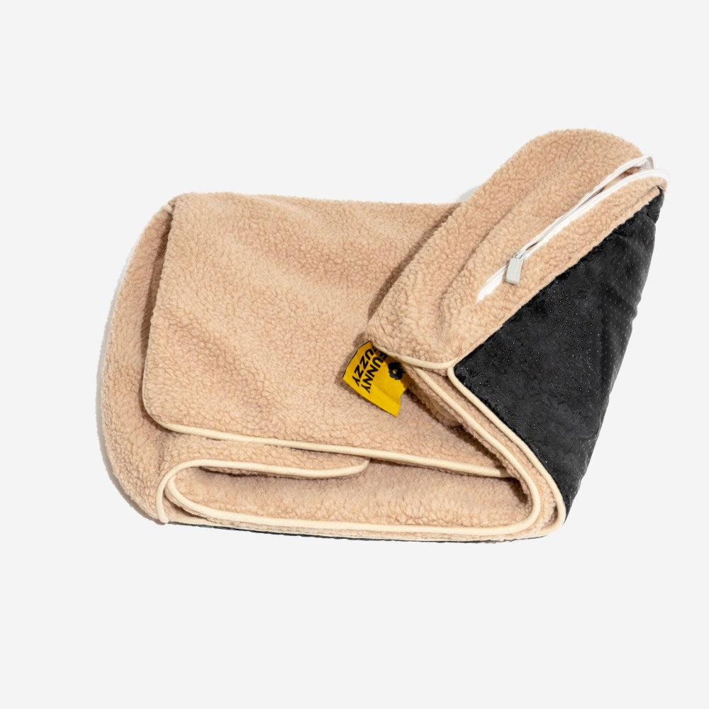 Couvre-lit – Canapé-lit tendance rayé en fausse laine d'agneau double couche pour chien et chat