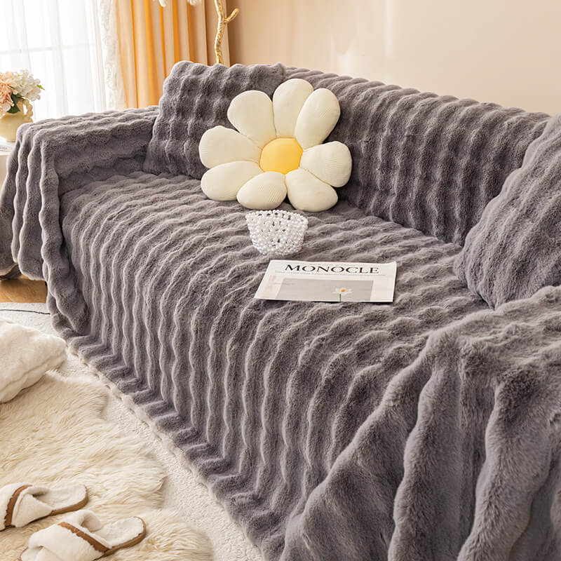 Coperchio di divano a protezione per la pelle in finta coniglio in finto ultra soft