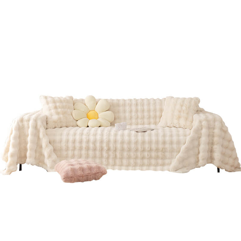 Coperchio di divano a protezione per la pelle in finta coniglio in finto ultra soft
