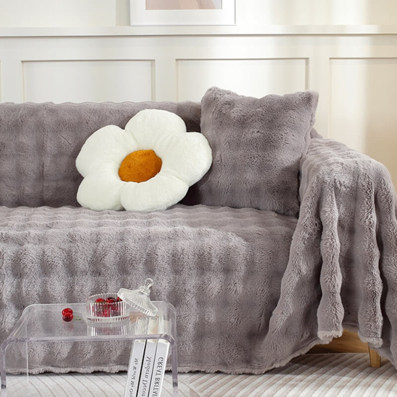 Coperchio di divano a protezione per la pelle in finta coniglio in finto ultra soft
