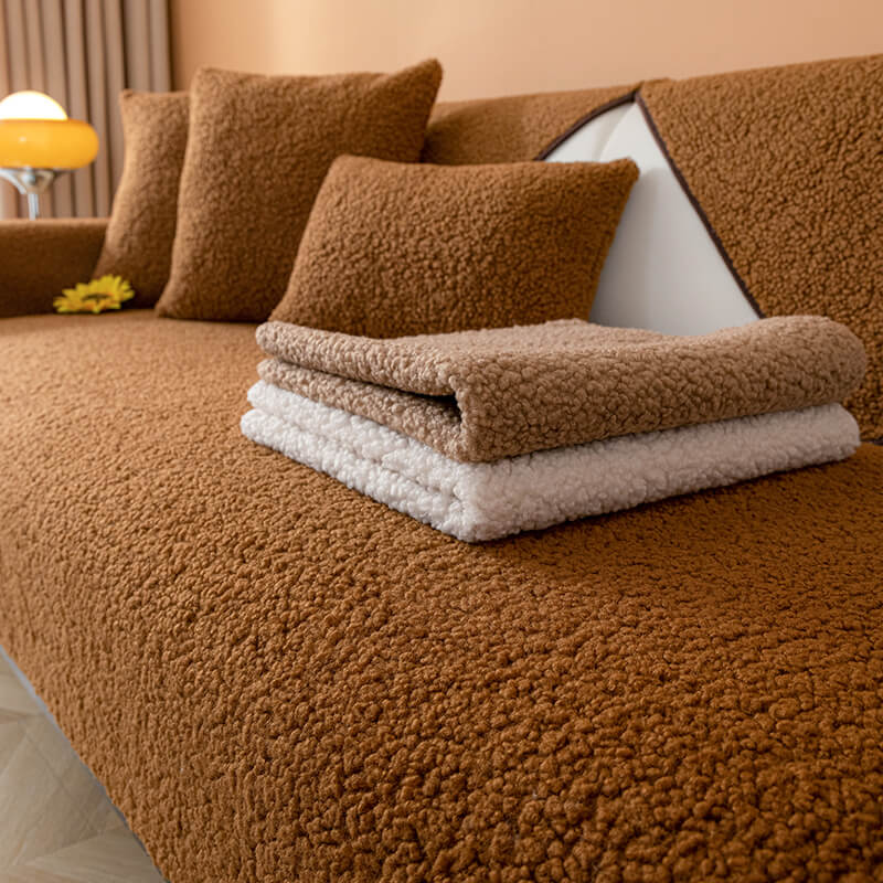 Coperchio di divano senza slip da pile Ultrasoft Teddy