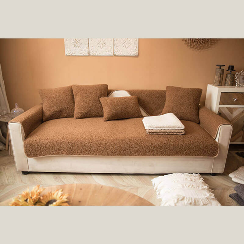 Coperchio di divano senza slip da pile Ultrasoft Teddy