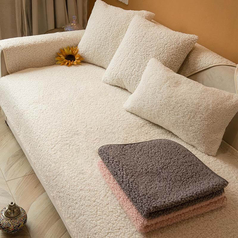 Coperchio di divano senza slip da pile Ultrasoft Teddy