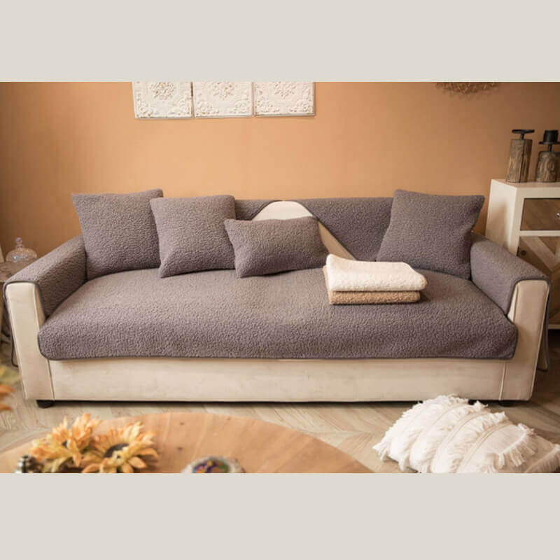 Coperchio di divano senza slip da pile Ultrasoft Teddy