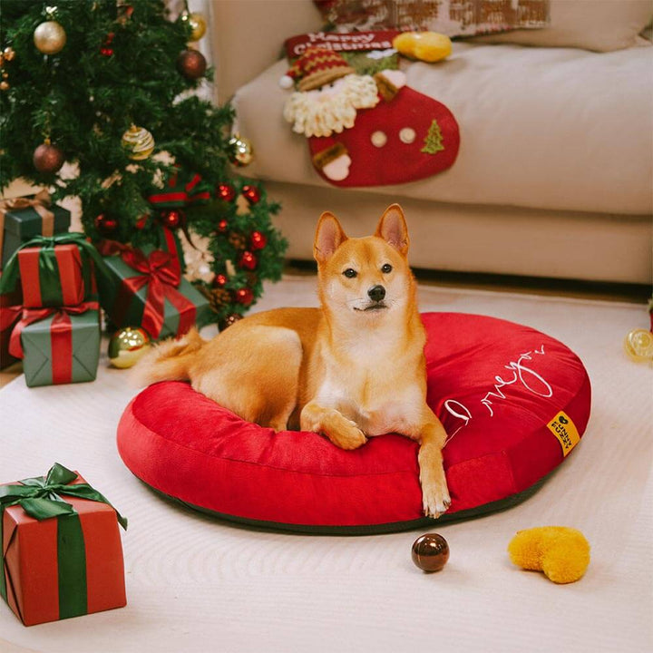 Cama para perros festivo en forma de aterciopel