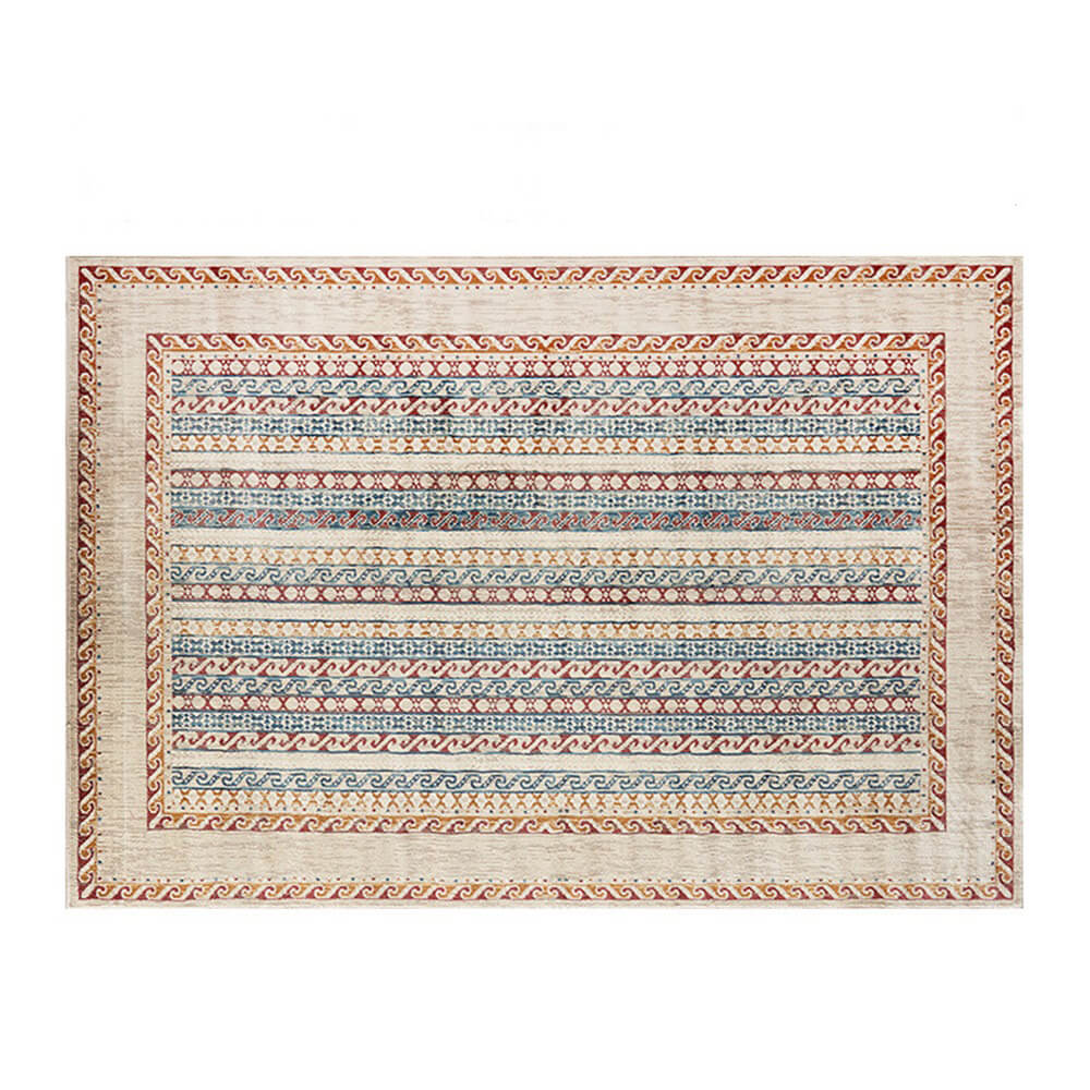 Haustierfreundlicher Vintage-Teppich in Blau und Creme – zeitlose Eleganz für Ihr Zuhause