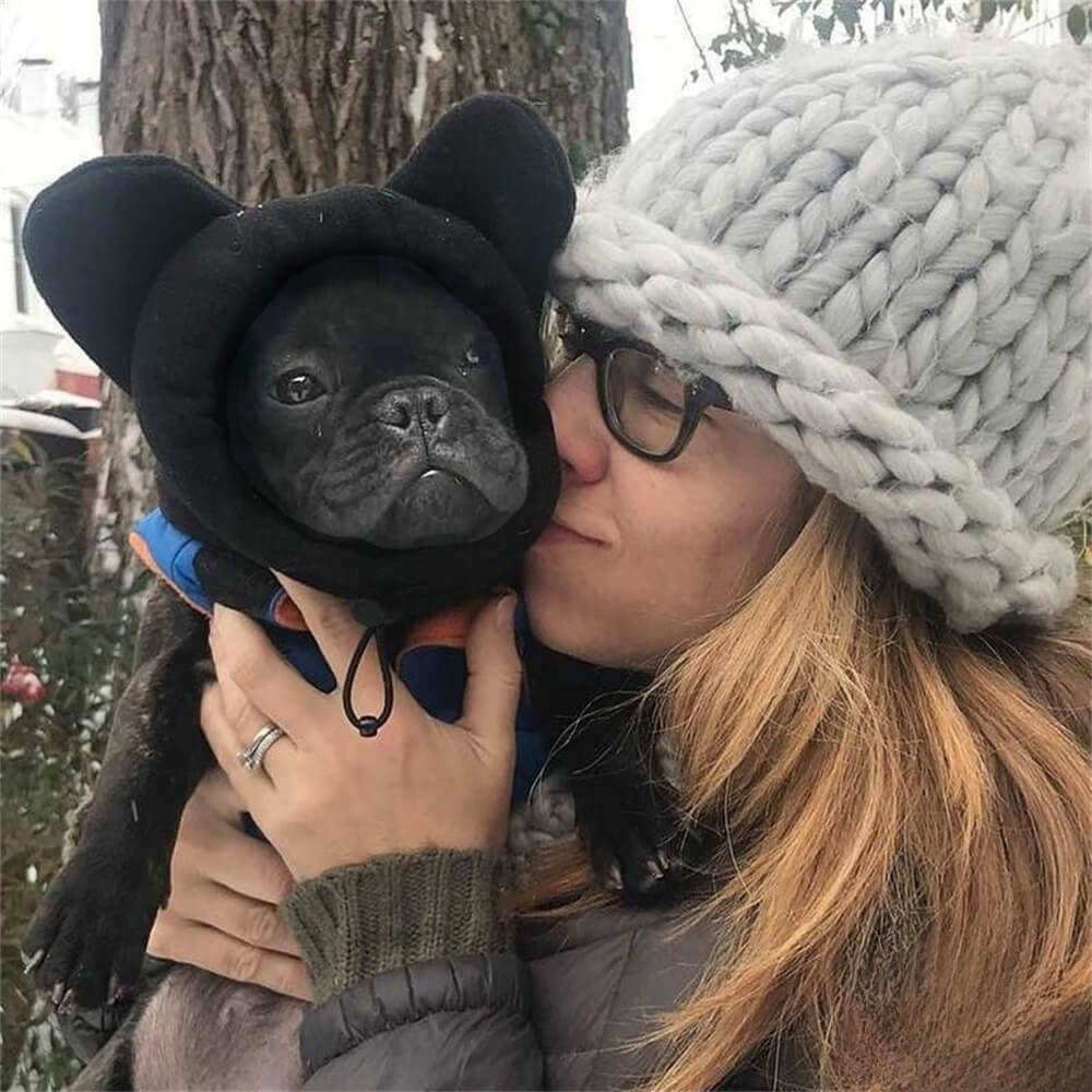 Fleece-Hundehaube mit Bärenohren – lustige und gemütliche Winter-Kopfbedeckung