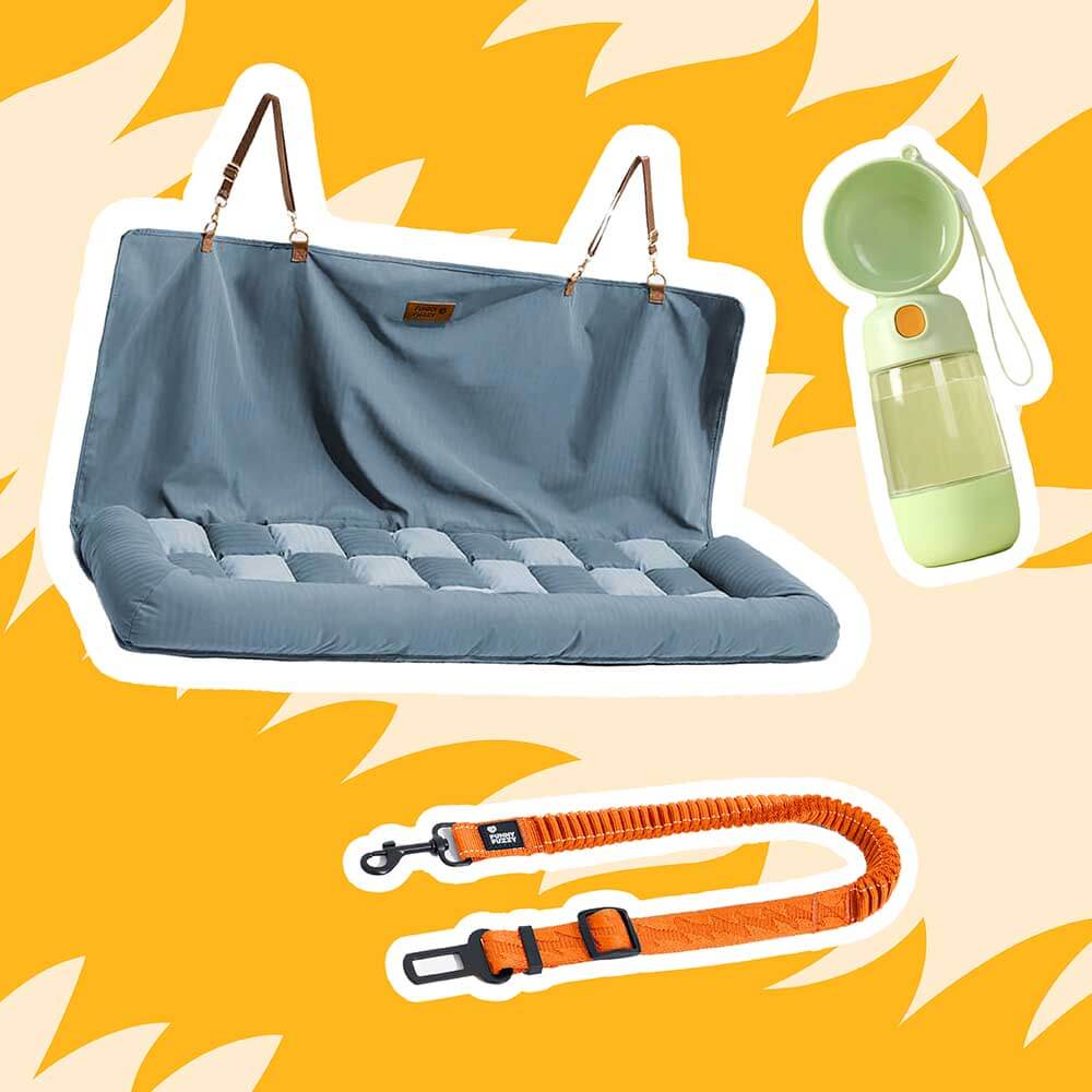 Para perros grandes: acogedor paquete de viajes de autos de seguridad -3pcs