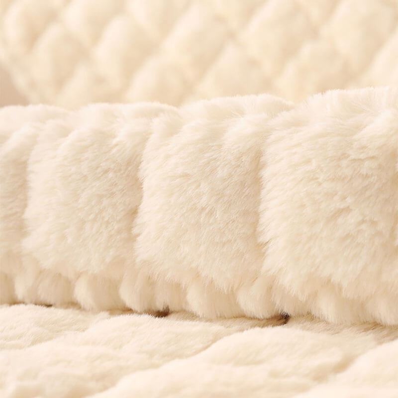 Coperchio di divano non slip morbido peluche di peluche biscotti