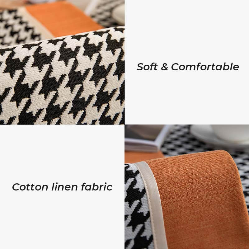 Coperchio di divano non slip Classic Houndshooth Stampa Chenille