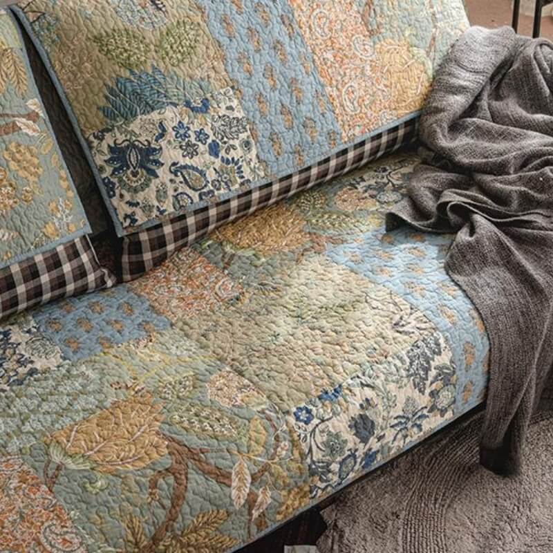 Coperchio di divano di cotone floreale europeo di divano protettivo non slip