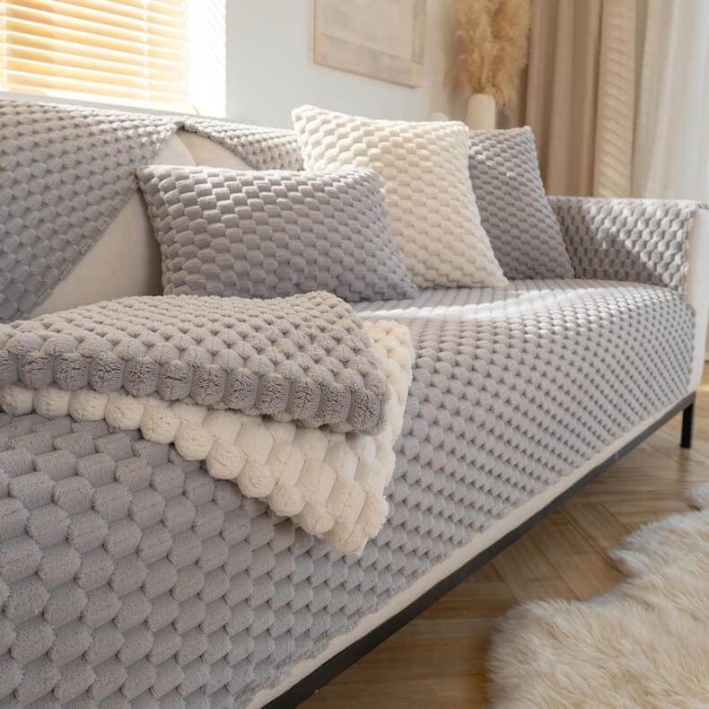 Copertura del divano non slip addensato di peluche.