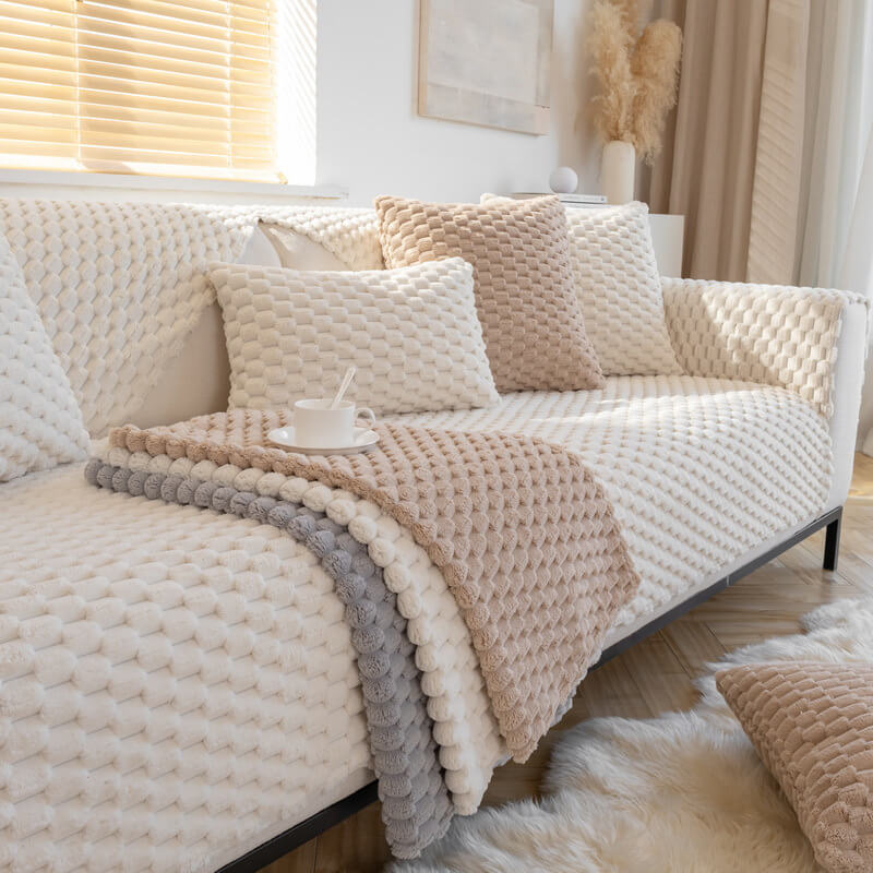 Copertura del divano non slip addensato di peluche.