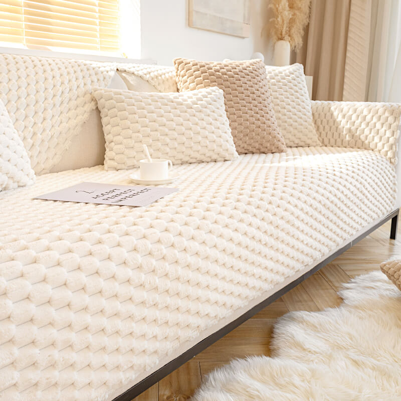 Copertura del divano non slip addensato di peluche.
