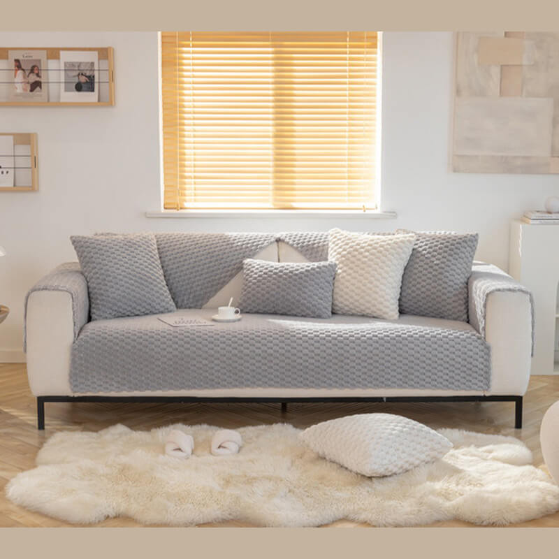Copertura del divano non slip addensato di peluche.