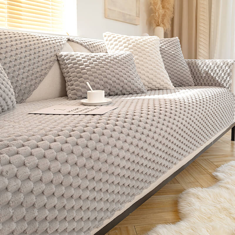 Copertura del divano non slip addensato di peluche.