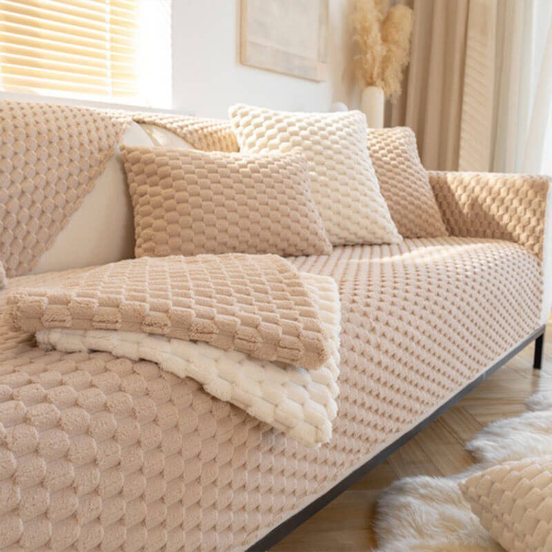 Copertura del divano non slip addensato di peluche.