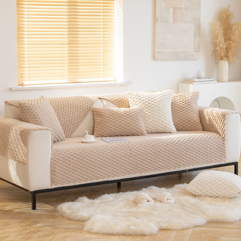 Copertura del divano non slip addensato di peluche.
