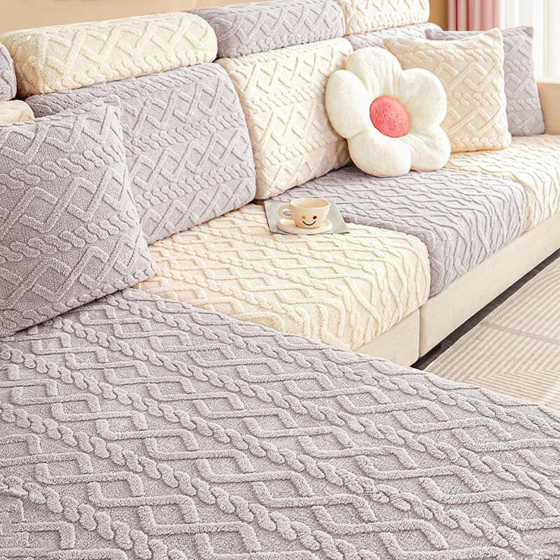 Komplett umwickelter, weicher Stretch-Fleece-Couchbezug