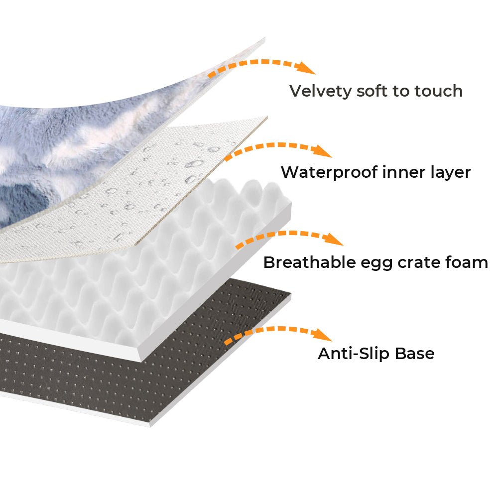 Donutas calmadas y esponjosas nubladas camas de perros redondas