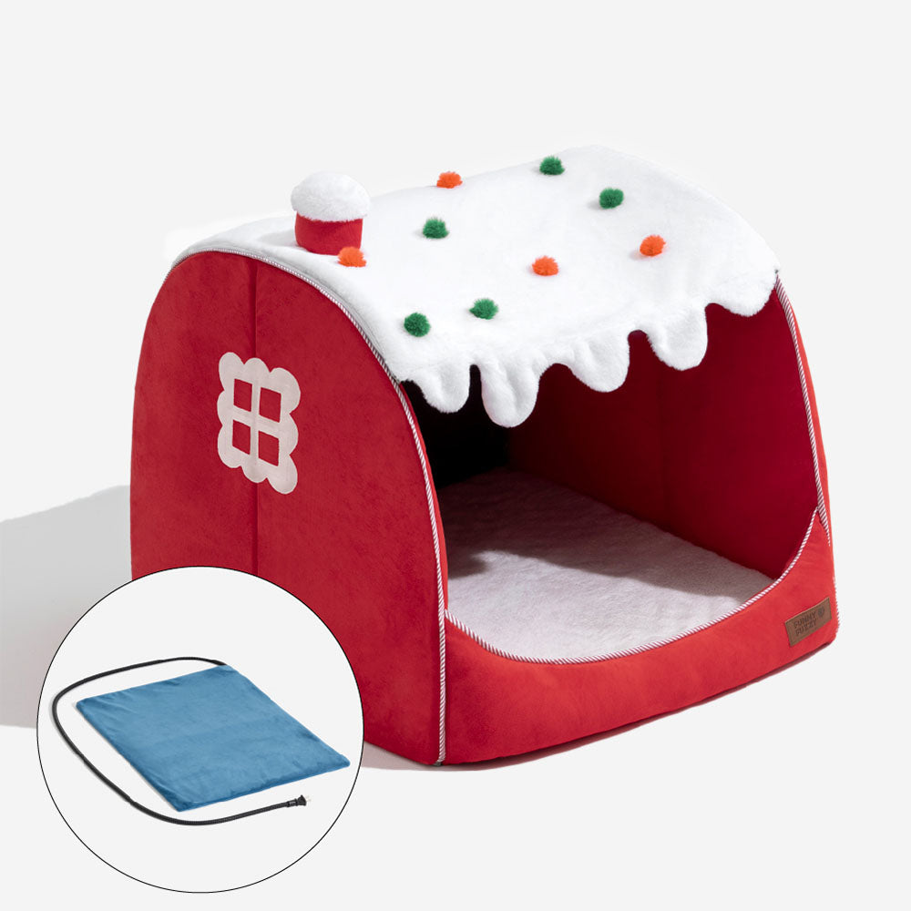 Letto per cani ortopedici di Snow House Festive - Calore natalizio