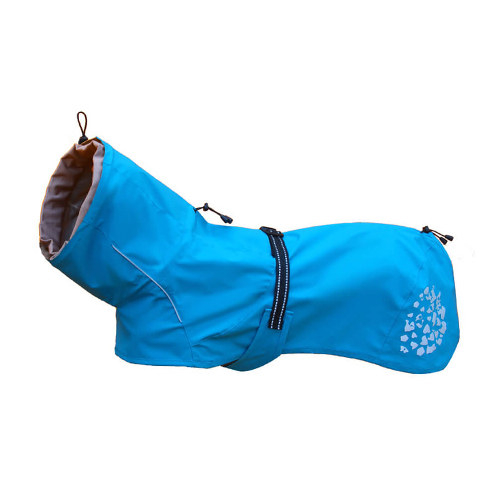 Manteau de pluie imperméable à col roulé pour chien, motif réfléchissant, extérieur