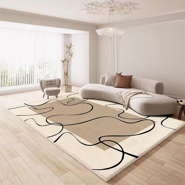 Alfombra de cachemira contemporánea de estilo cremoso