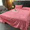 Sólido <tc>Color</tc> Funda protectora de colchón de terciopelo suave y cálido con forma de leche para cama