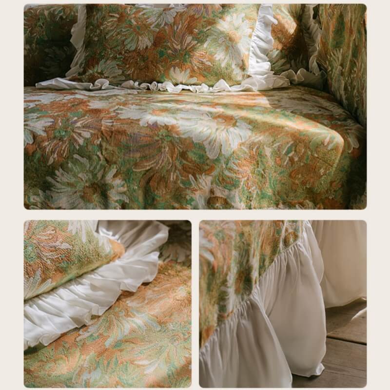 Housse de protection pour canapé teintée en fil de jardin Monet