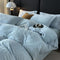 Natural Leaf Embossed Warm Milk Velvet Bed Sheet Set
