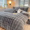Puffy Comfort Bettlaken-Set aus verdicktem Kaninchenfellimitat