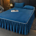 Sólido <tc>Color</tc> Funda protectora de colchón de terciopelo suave y cálido con forma de leche para cama