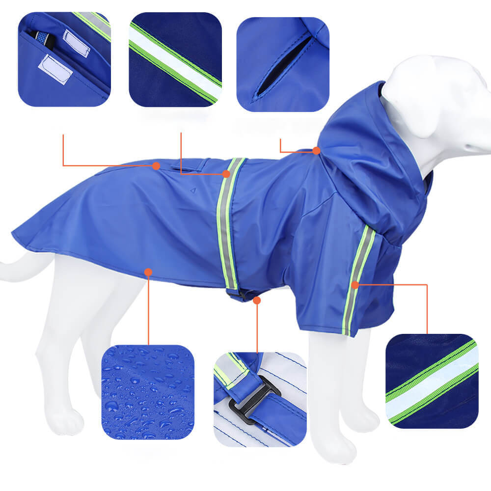 Outdoor Reflective Dog Raincoat - Waterproof & Visibility for All-Weather Protection