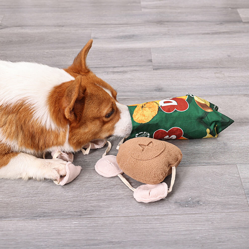 Jouet interactif pour chien à prise lente, chips de pommes de terre, à alimentation lente