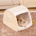 House de gato acogedor a rayas - Retiro acogedor