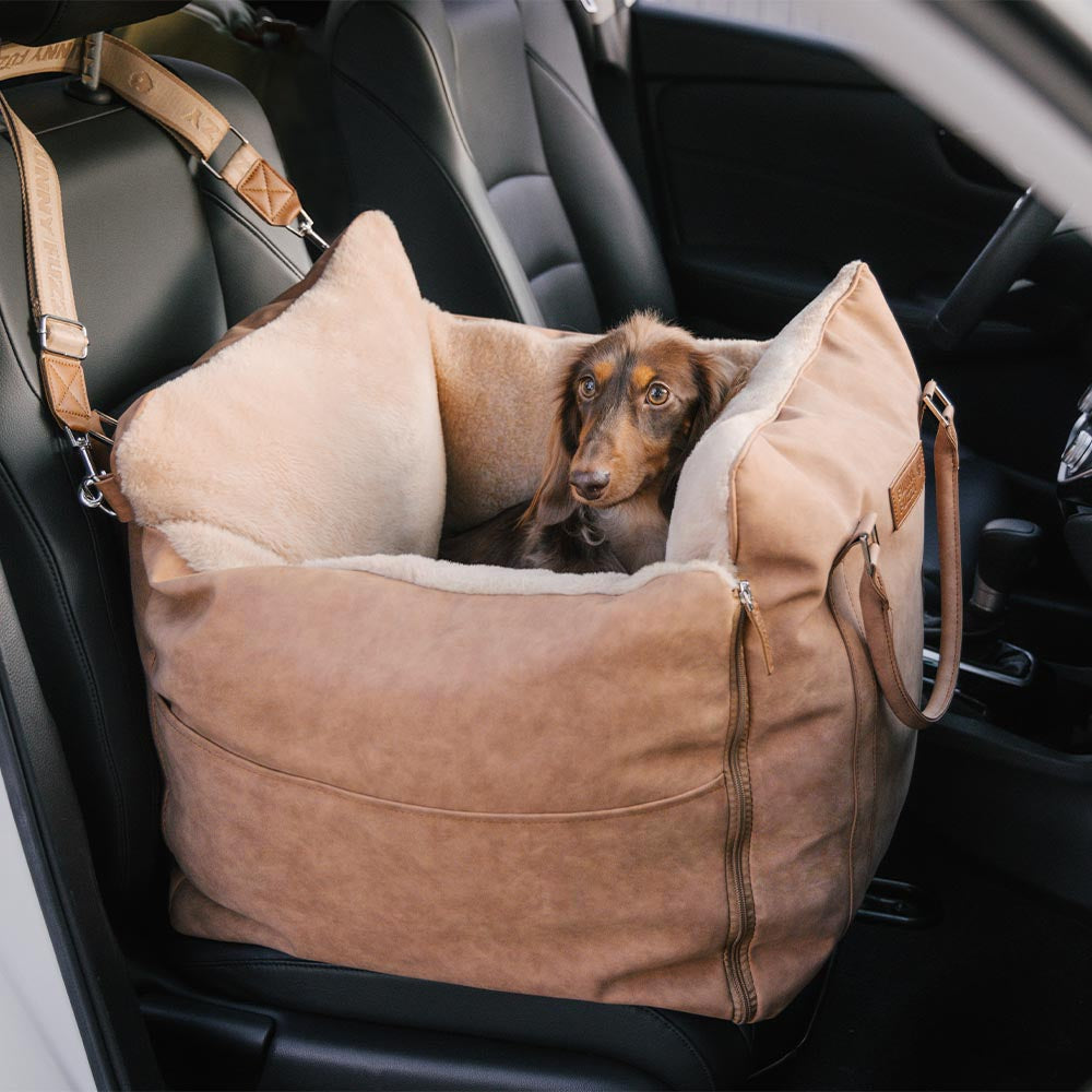 Grand siège d'auto rehausseur de transport pour chien, moelleux, chaud et sûr, antidérapant, Ride et Rover